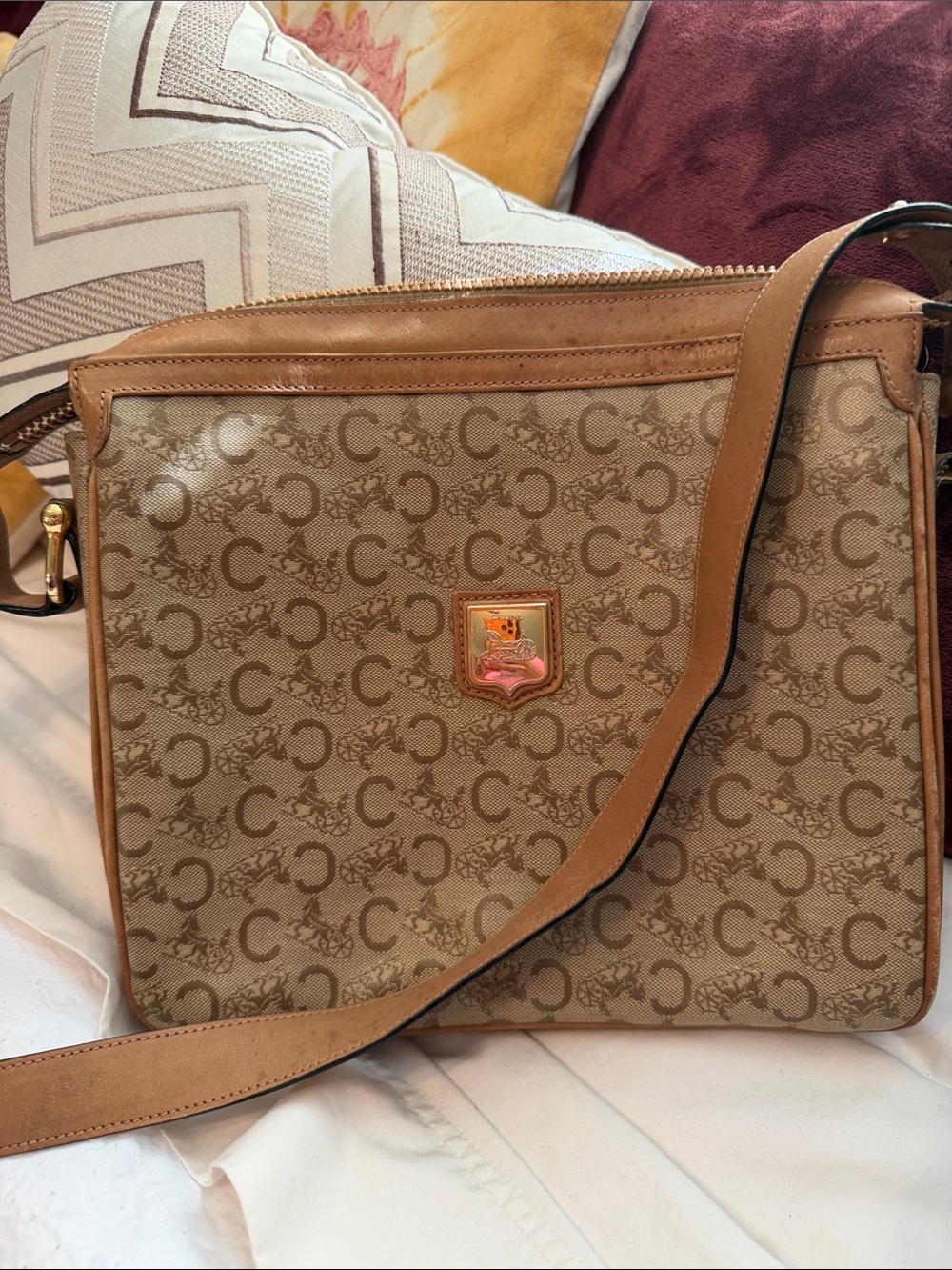 Celine Vintage C-Macadam Horse and Carriage crossbody bag
